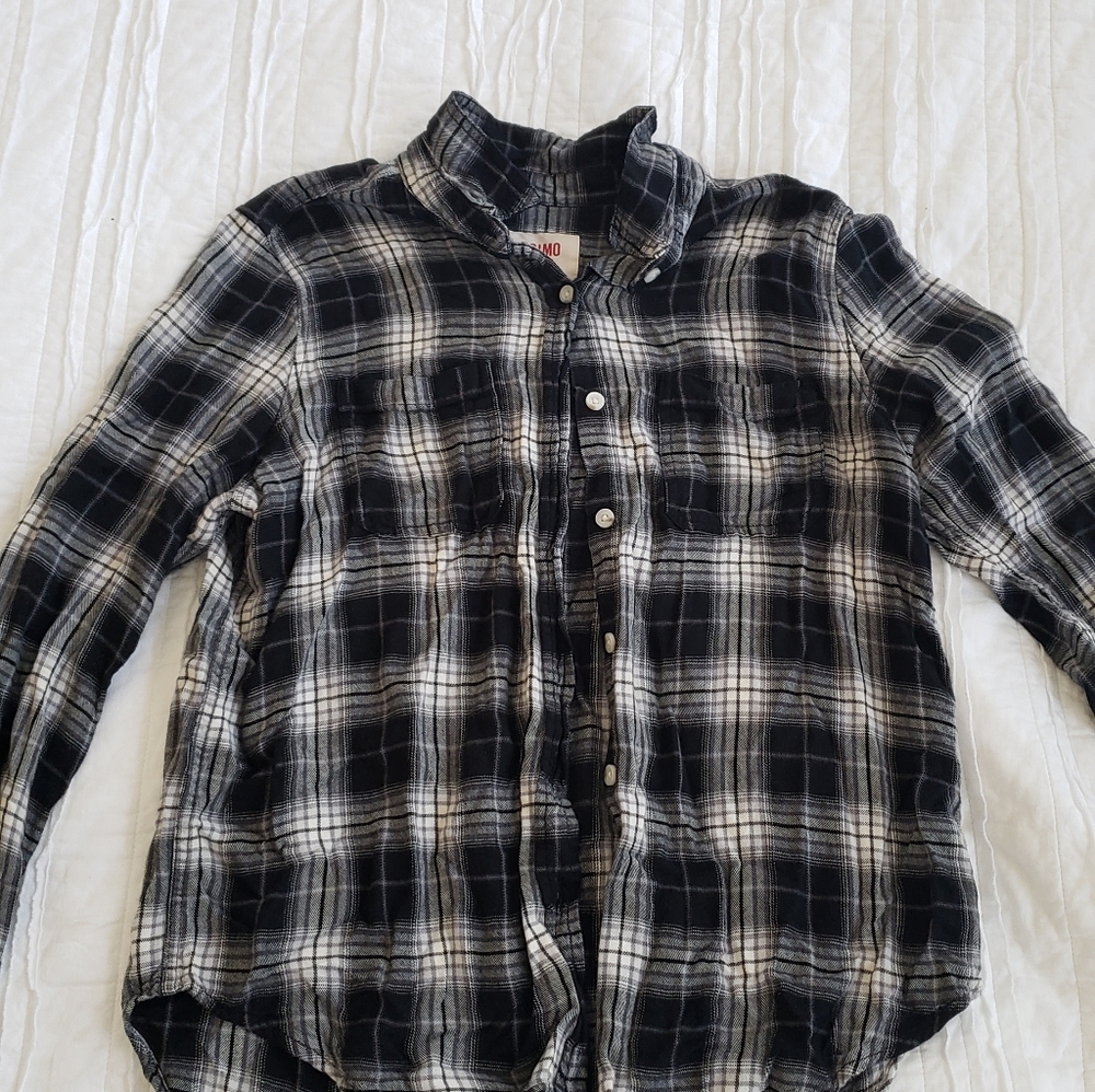 Black gingham shirt